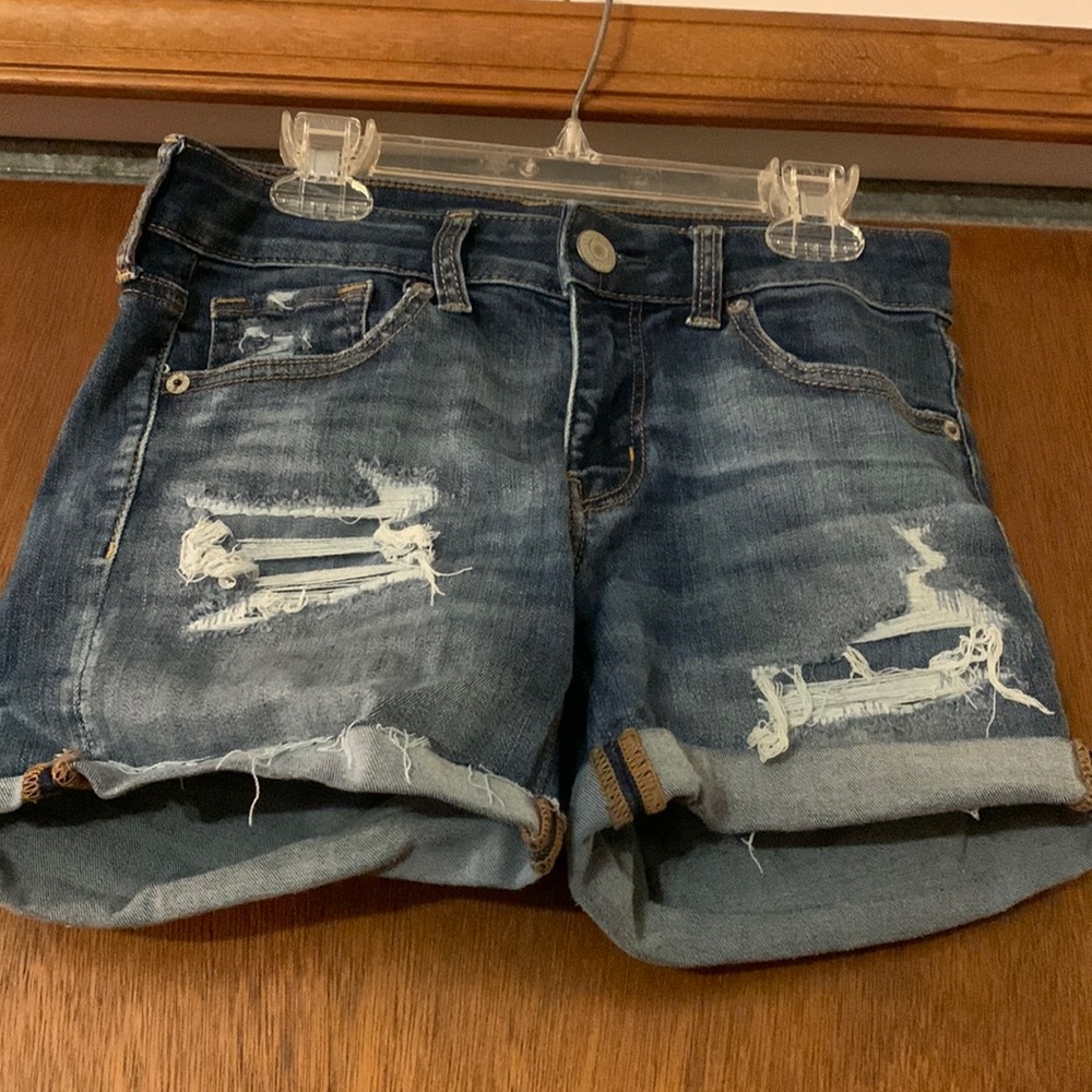 american eagle ripped shorts